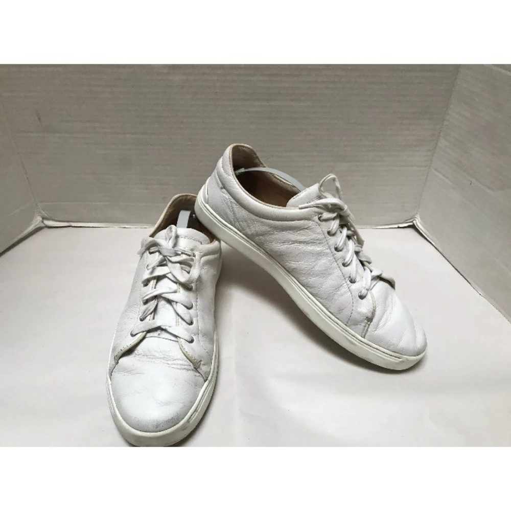 Rag & Bone White Leather Sneakers Sz 9.1/2 - Picture 4 of 12